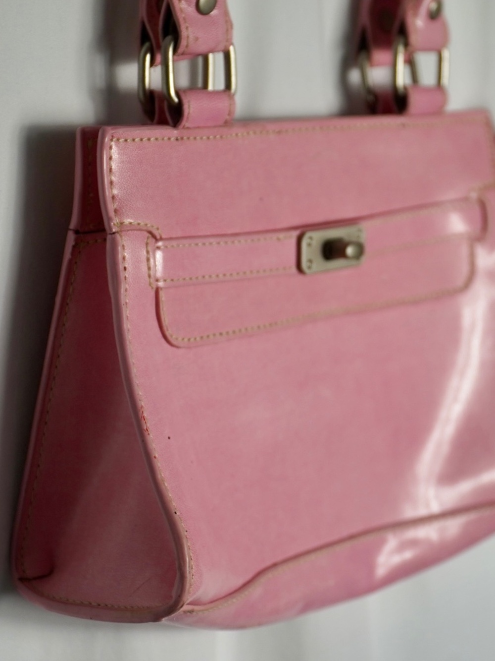Small Light Pink Leather Shoulder Bag